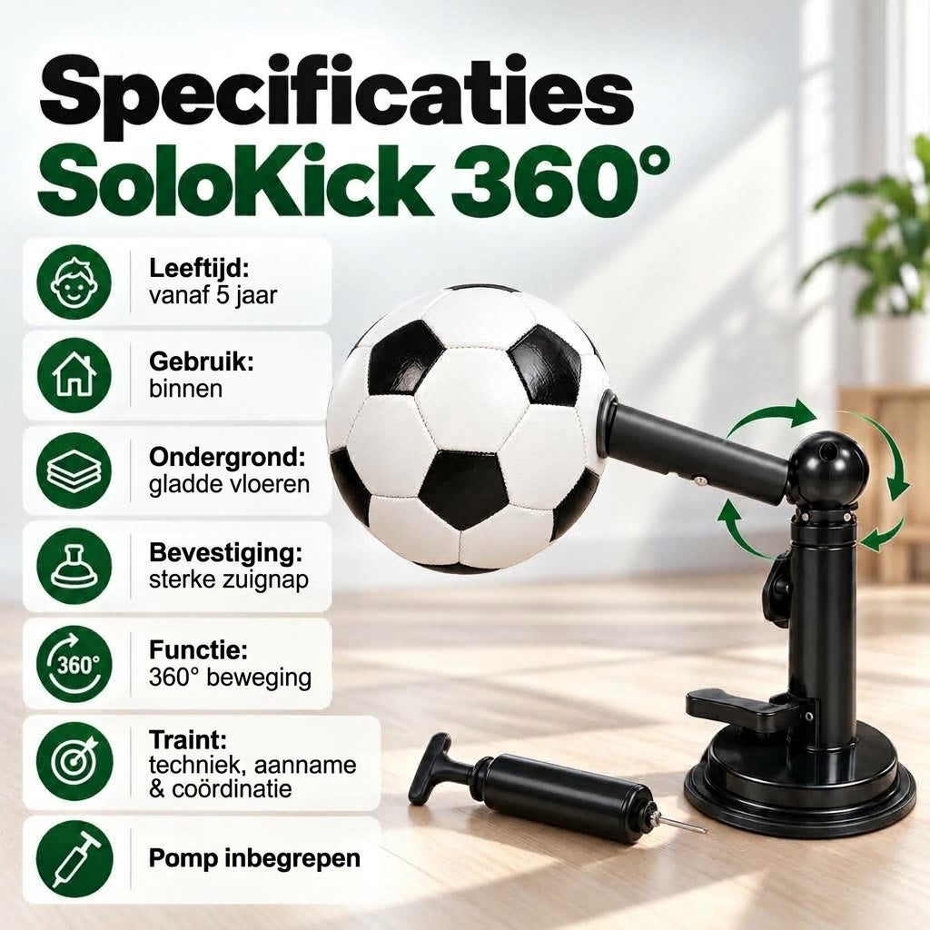 SoloKick 360 graden indoor voetbaltrainer voor balcontrole en coördinatie