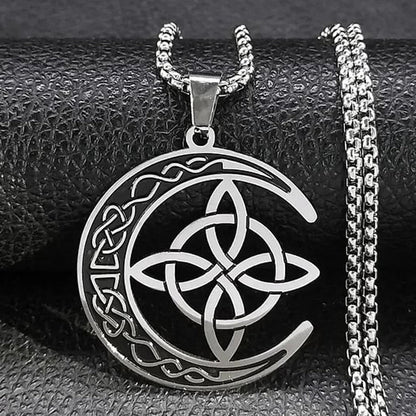 Keltische maan hanger ketting