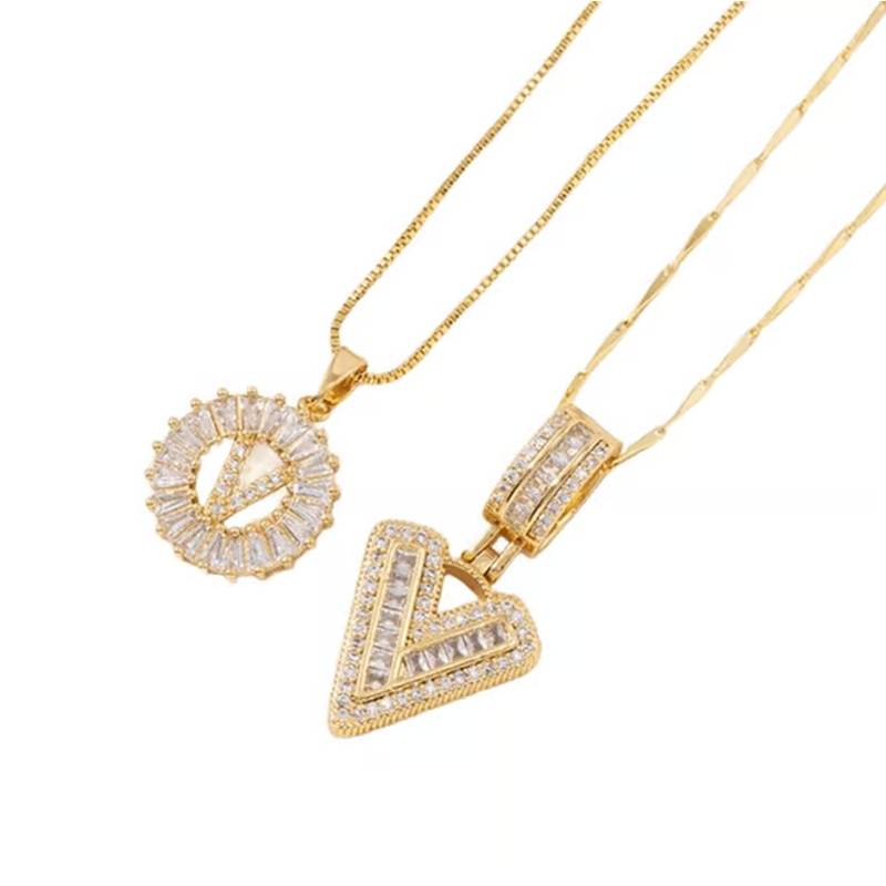 Gouden alfabet hanger ketting