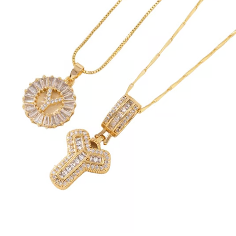 Gouden alfabet hanger ketting
