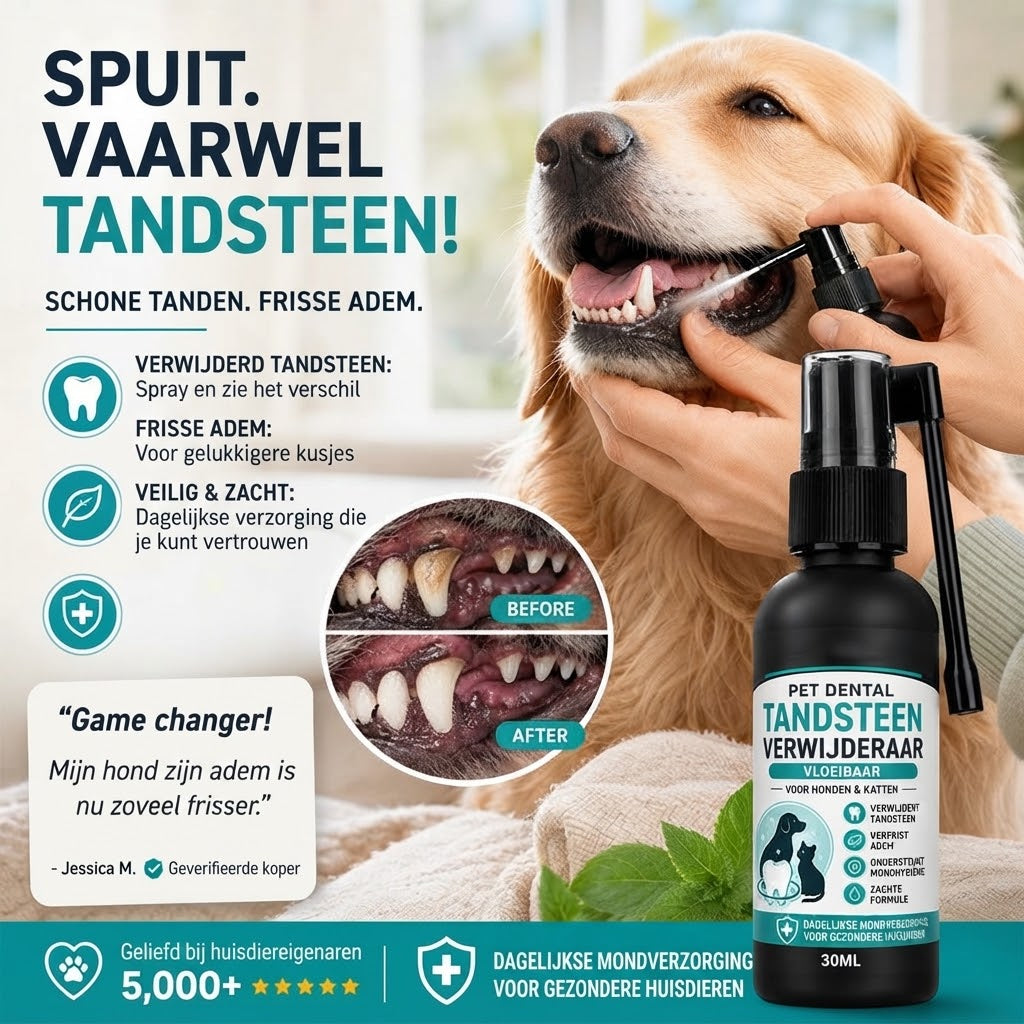 Zachte tandverzorgingsspray voor huisdieren