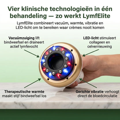 LymfElite massageapparaat met vacuüm warmte en LED licht