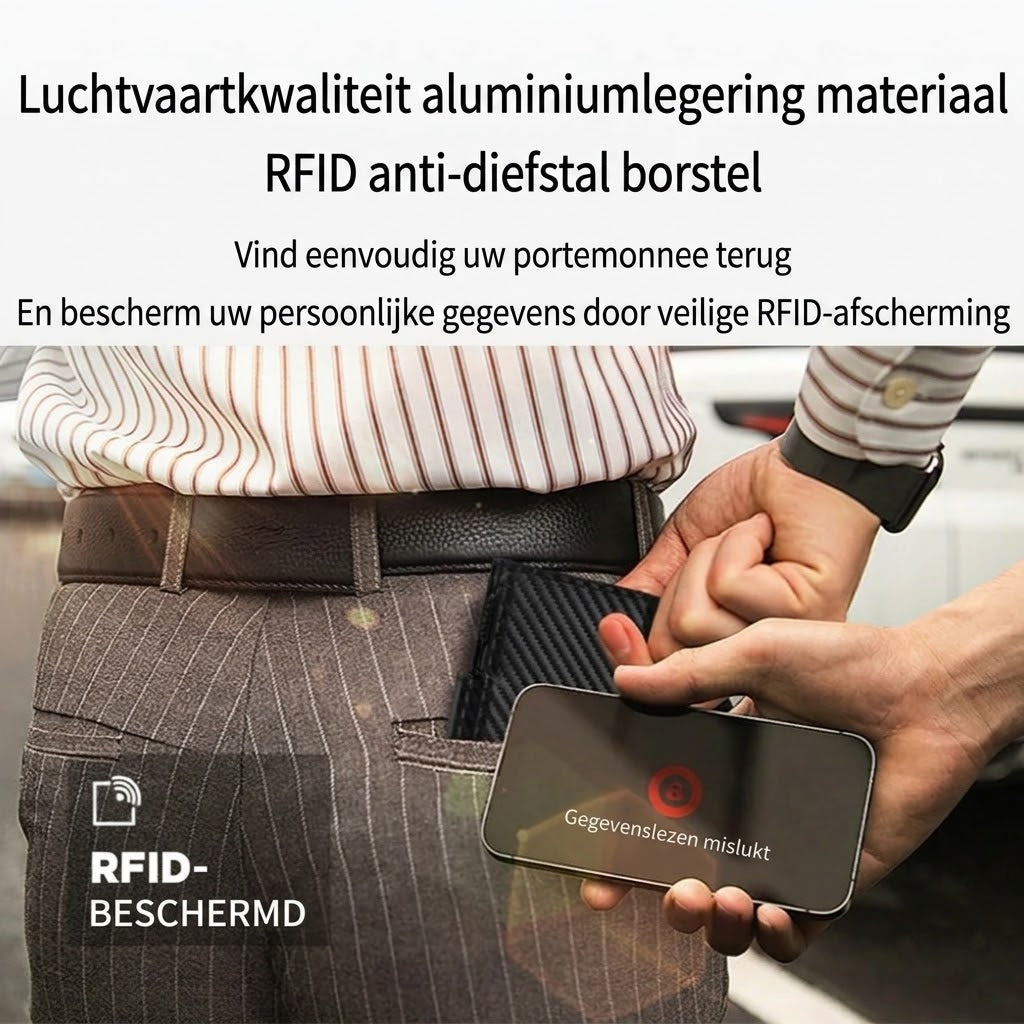 Slanke herenportemonnee met RFID bescherming