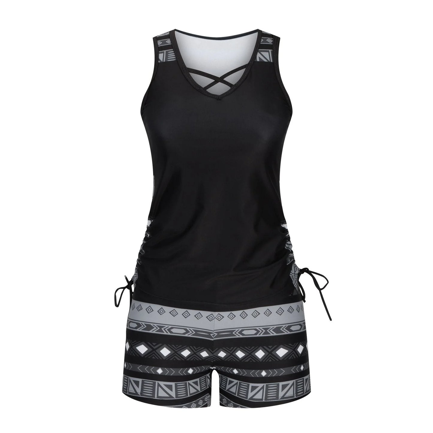 BohoBelle tankini met hoog getailleerde zwemshorts