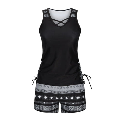BohoBelle tankini met hoog getailleerde zwemshorts