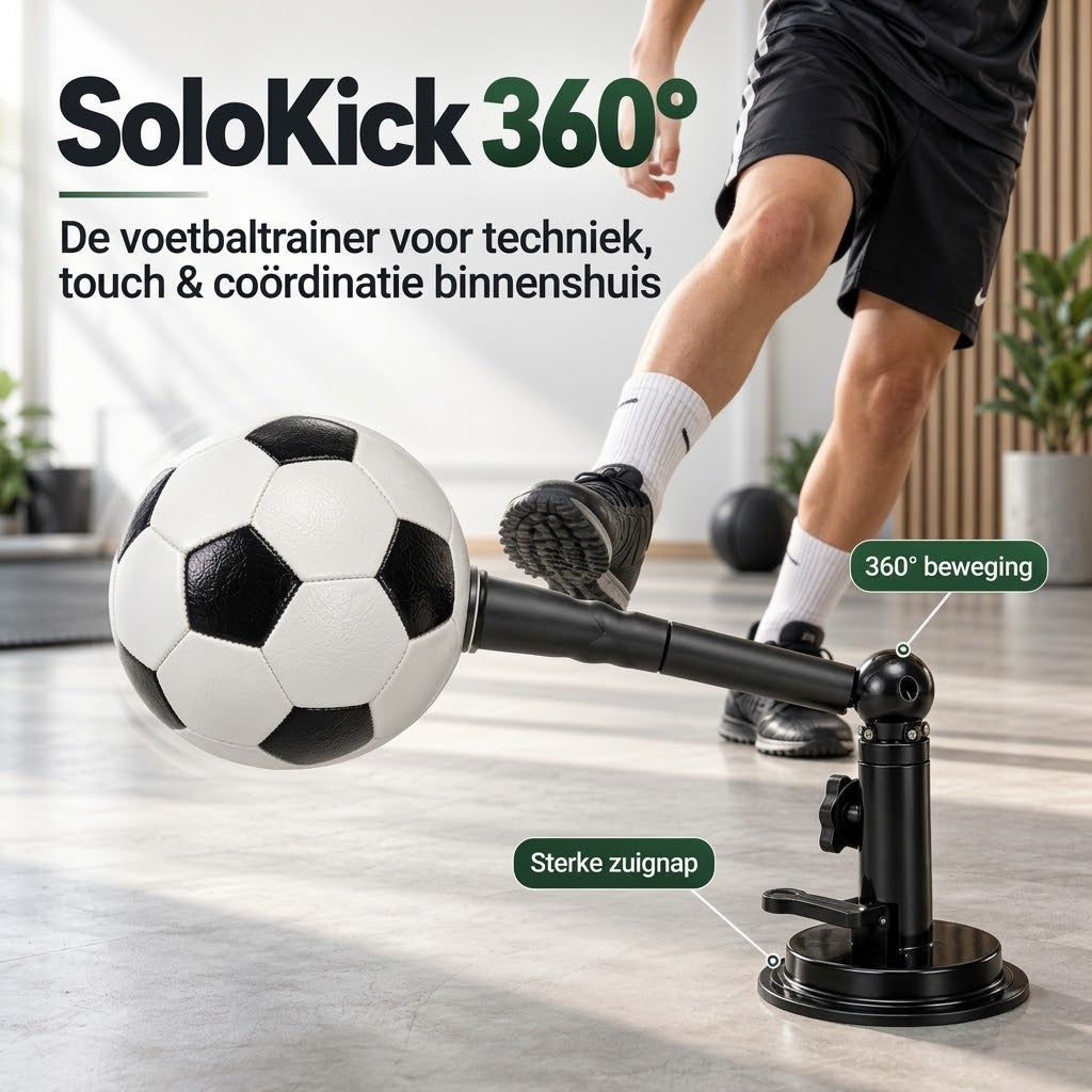 SoloKick 360 graden indoor voetbaltrainer voor balcontrole en coördinatie