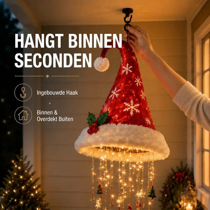 LED kerstmuts kroonluchter voor kerstdecoratie