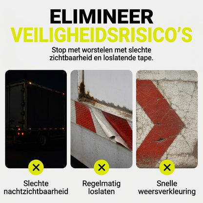 Waterdichte zelfklevende reflecterende pijltape 5 meter