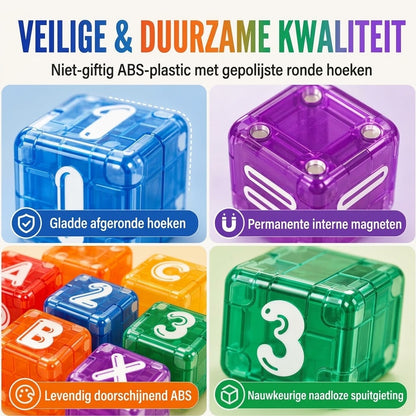 Magnetische letterblokjes en cijferblokjes voor kinderen