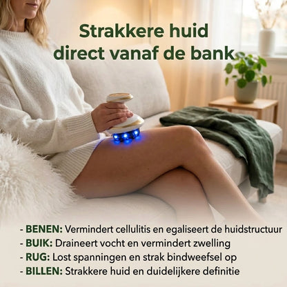 LymfElite massageapparaat met vacuüm warmte en LED licht