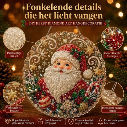 DIY diamantkunst kersthangers met kralen