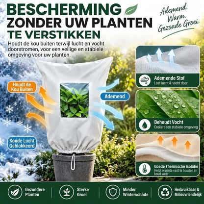 Ademende herbruikbare vorstbeschermhoes voor planten