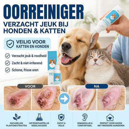 Oorreinigingsdruppels voor honden en katten