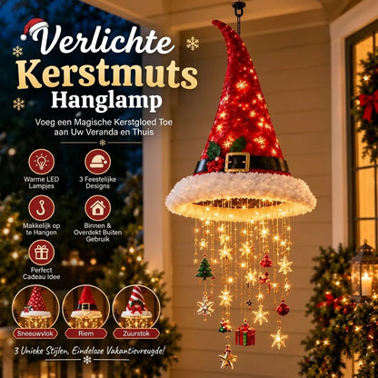 LED kerstmuts kroonluchter voor kerstdecoratie