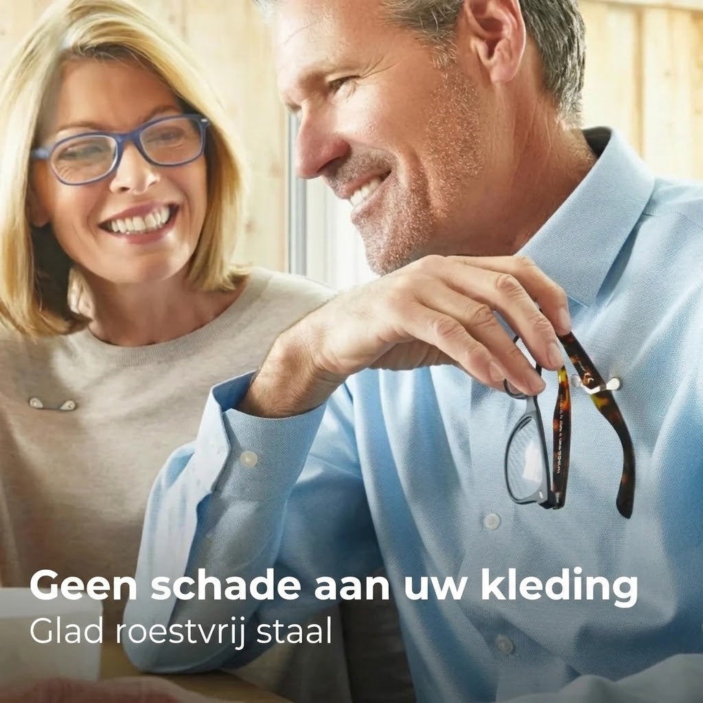 Magnetische brilhouder voor kleding