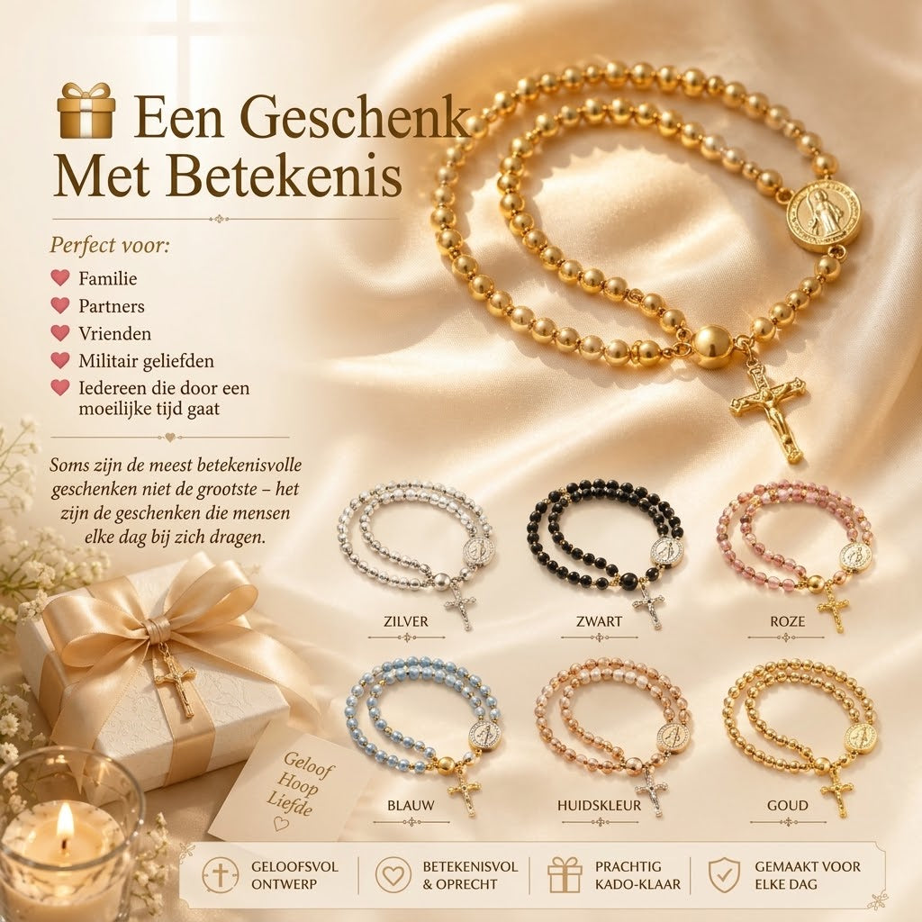 Religieuze rozenkrans armband