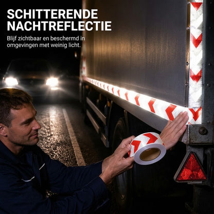 Waterdichte zelfklevende reflecterende pijltape 5 meter