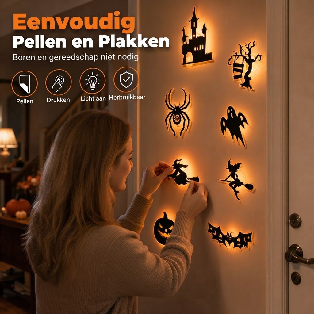 Lichtgevende Halloween muurstickers