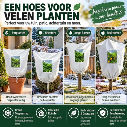 Ademende herbruikbare vorstbeschermhoes voor planten