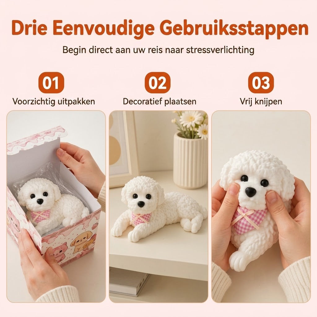 Teddyhond antistress squishy met antislipmat