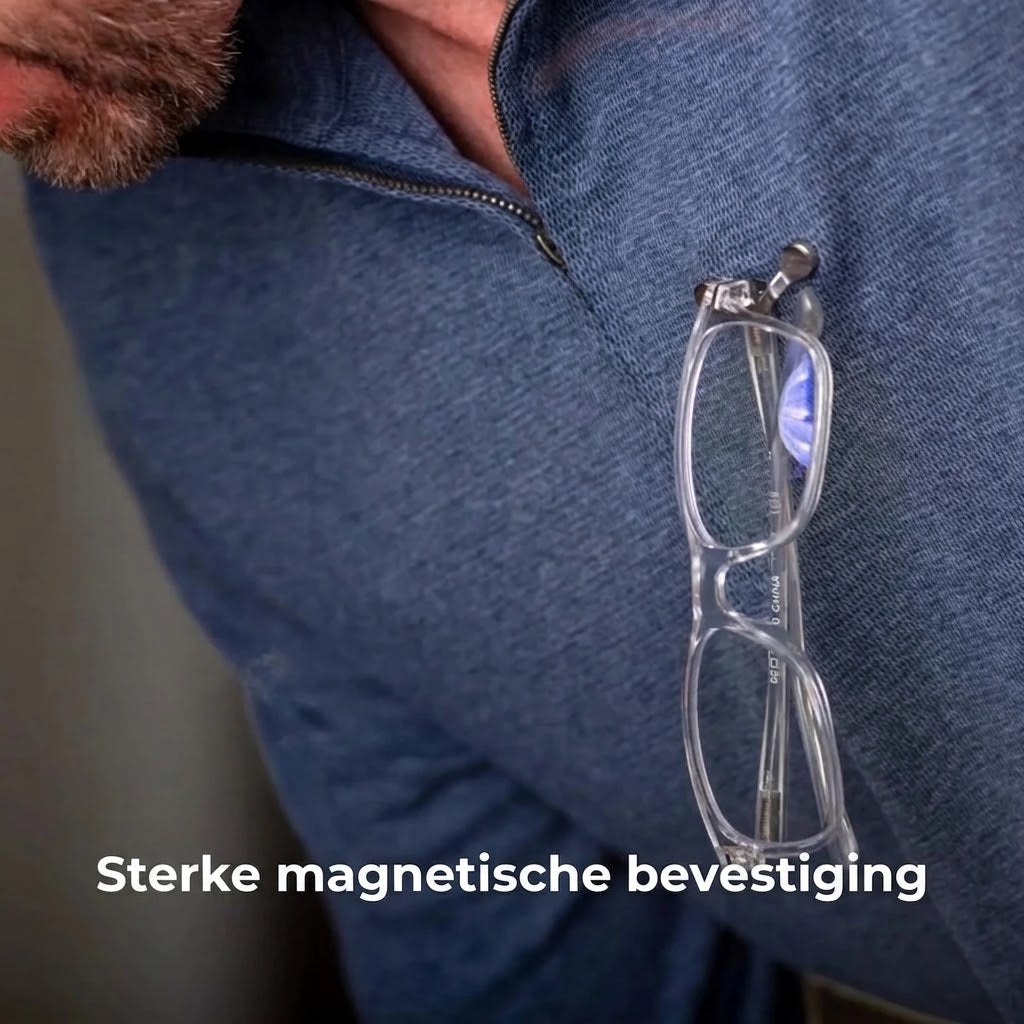 Magnetische brilhouder voor kleding