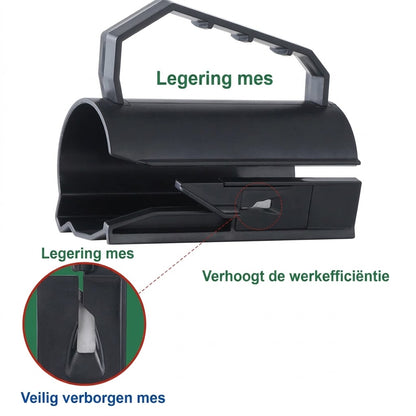 2 in 1 cadeaupapiersnijder met plakbanddispenser