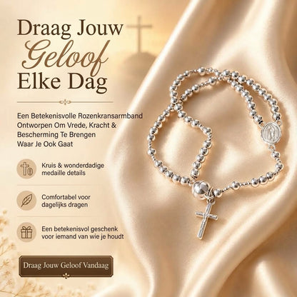 Religieuze rozenkrans armband