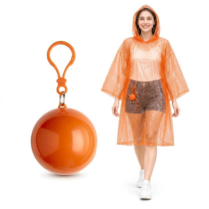 Compacte waterbestendige regenponcho set van 5