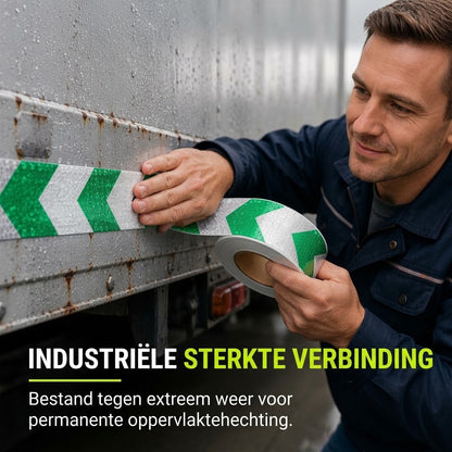 Waterdichte zelfklevende reflecterende pijltape 5 meter