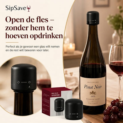 Flessenstop voor wijn en champagne set van 4