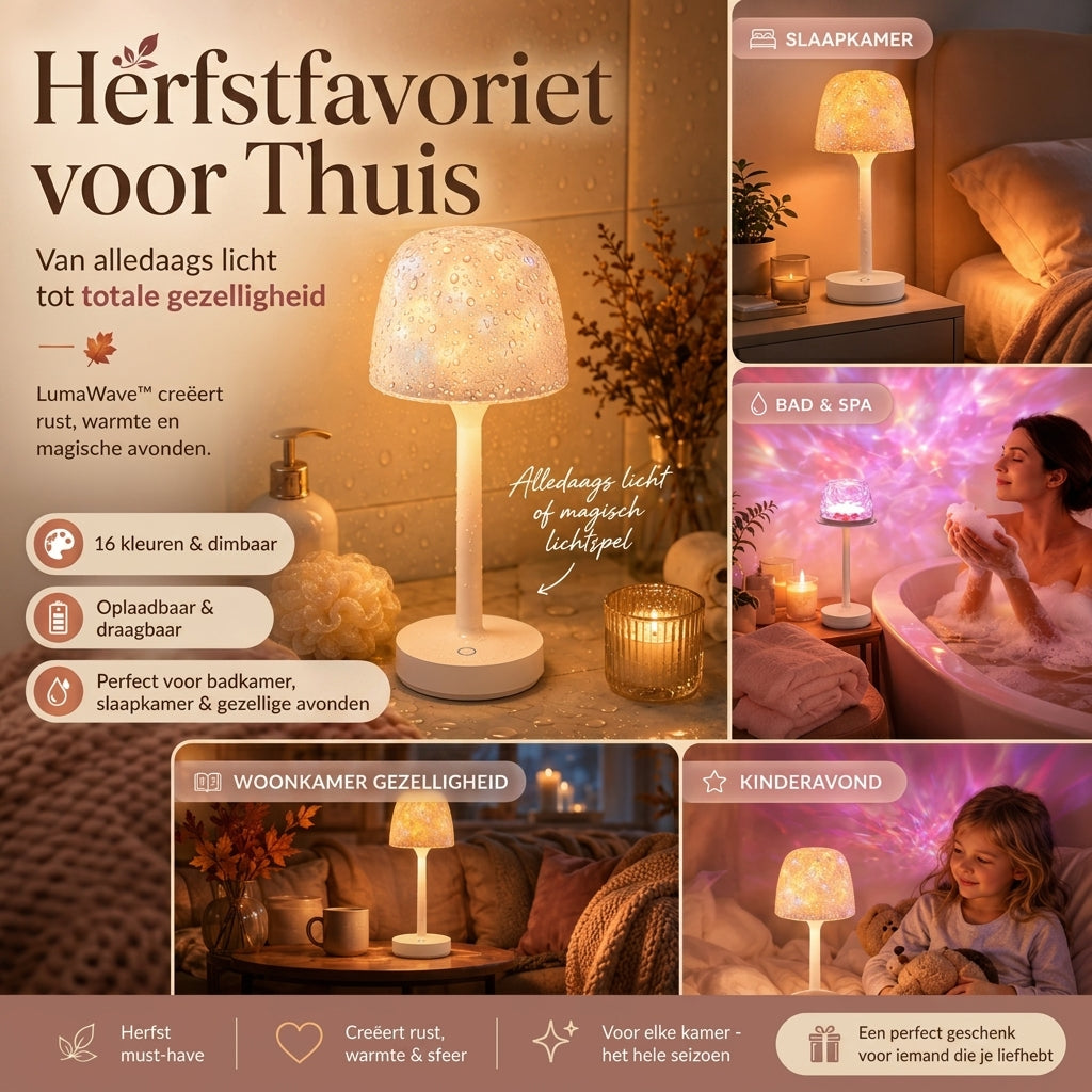 LumaWave draagbare sfeerlamp met golfprojectie