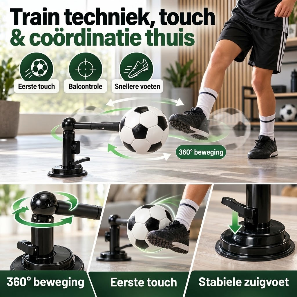SoloKick 360 graden indoor voetbaltrainer voor balcontrole en coördinatie