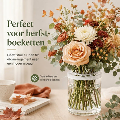 BlomFix rekbare siliconen bloemenhouders set van 4