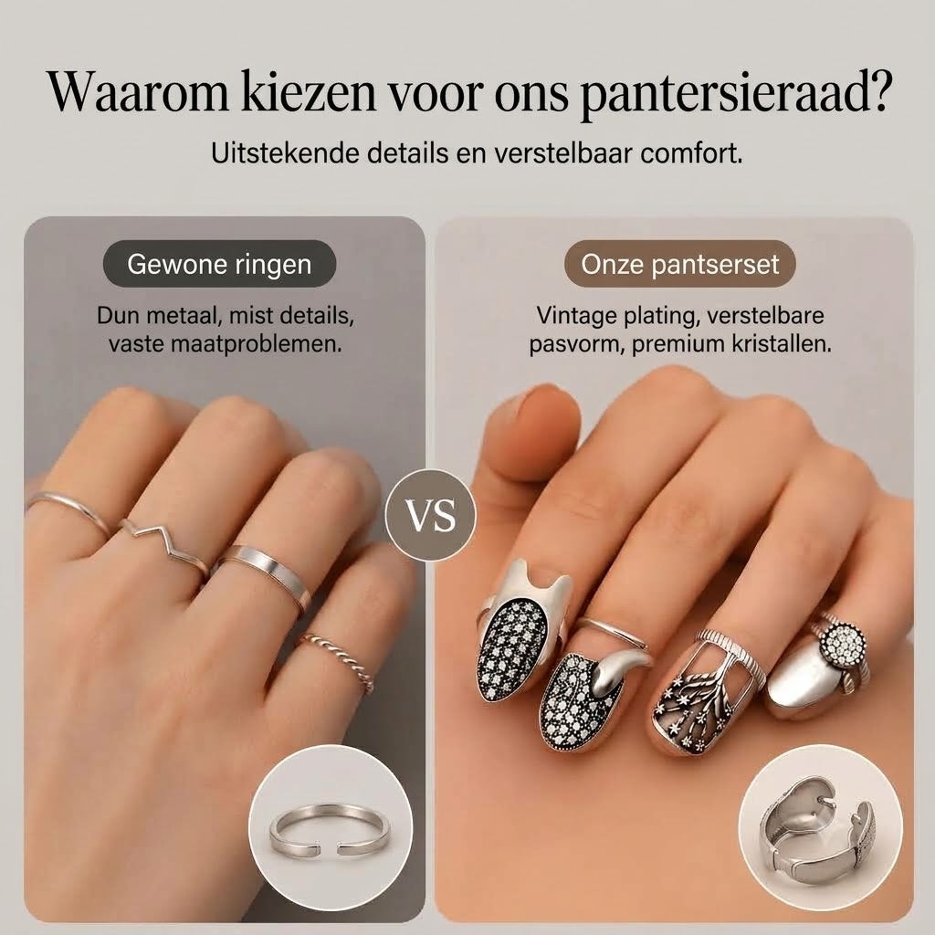 Verstelbare nagelringen set van 4