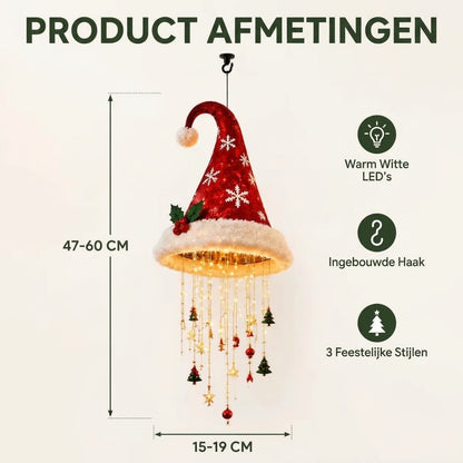 LED kerstmuts kroonluchter voor kerstdecoratie