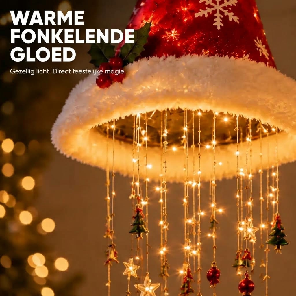LED kerstmuts kroonluchter voor kerstdecoratie