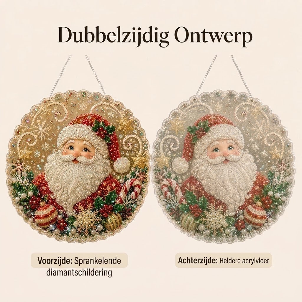 DIY diamantkunst kersthangers met kralen
