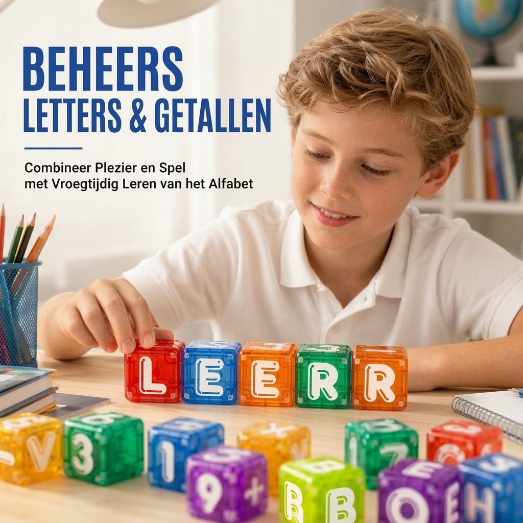 Magnetische letterblokjes en cijferblokjes voor kinderen