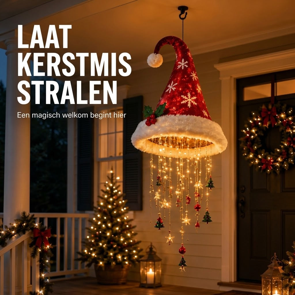 LED kerstmuts kroonluchter voor kerstdecoratie