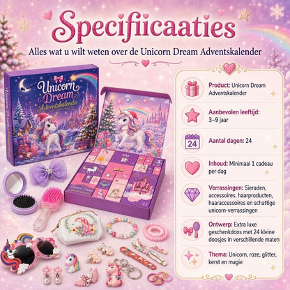 Eenhoorn adventskalender voor kinderen