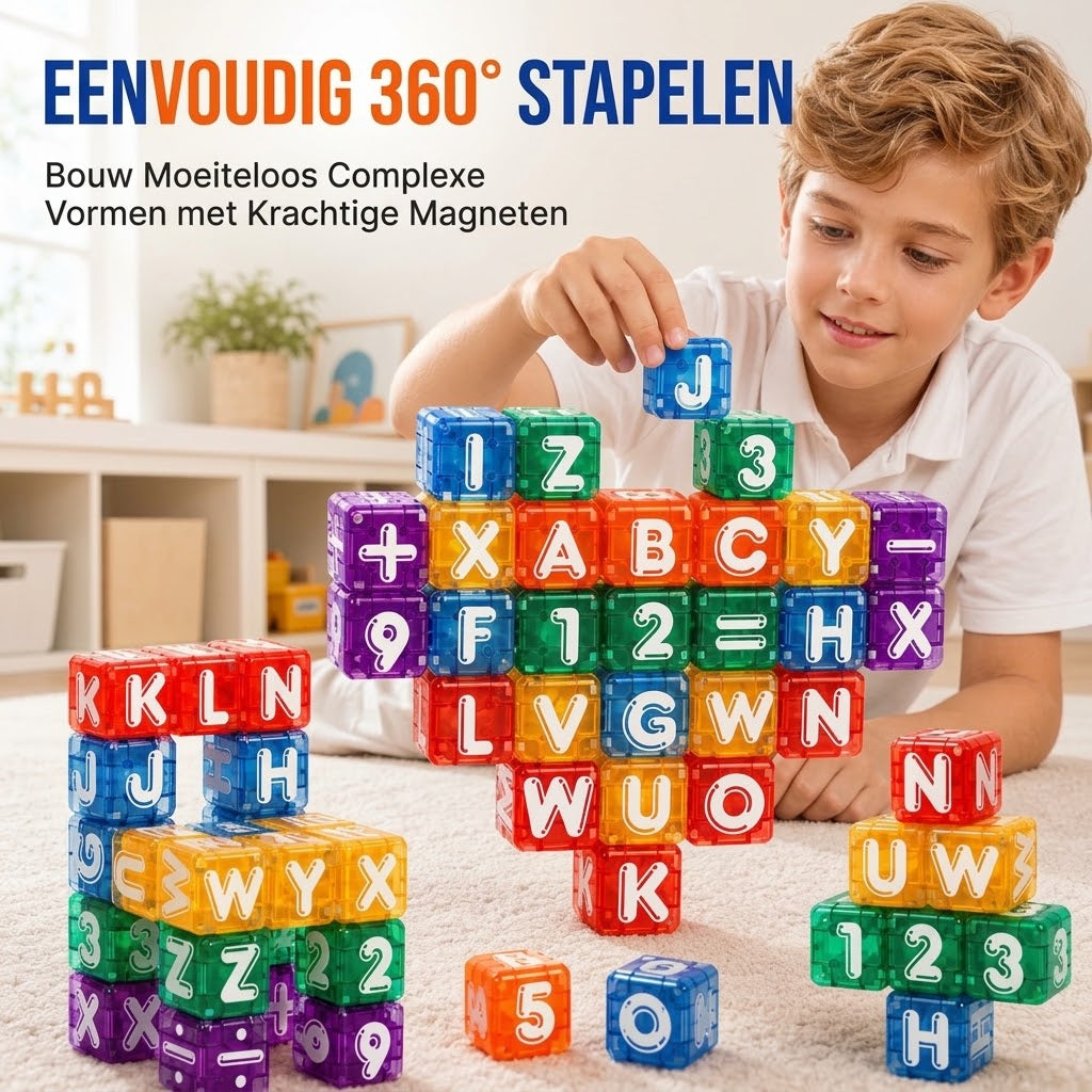Magnetische letterblokjes en cijferblokjes voor kinderen