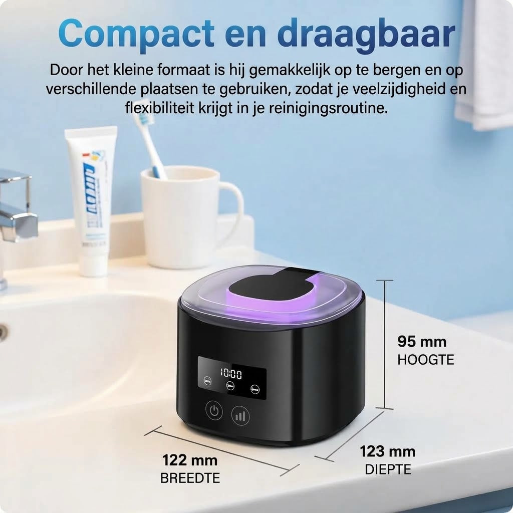 Oplaadbare ultrasoon reiniger voor bitjes en retainers
