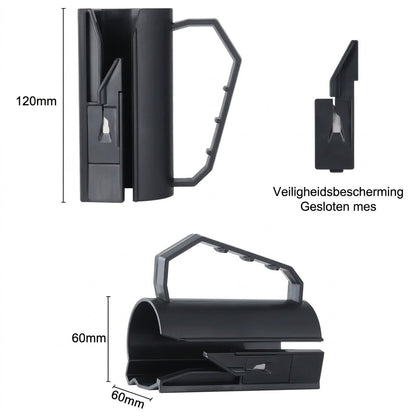 2 in 1 cadeaupapiersnijder met plakbanddispenser
