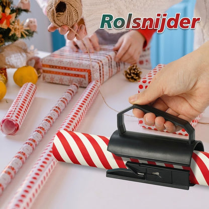 2 in 1 cadeaupapiersnijder met plakbanddispenser