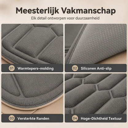 Ademend autostoelkussen met antislip en demping