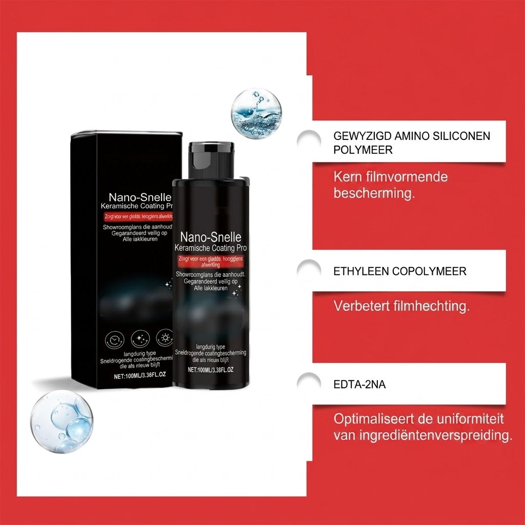 Nanokeramische hoogglans detailingspray voor auto