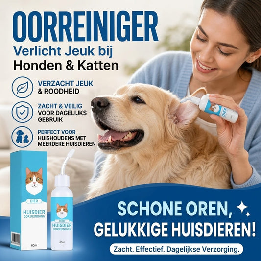 Oorreinigingsdruppels voor honden en katten