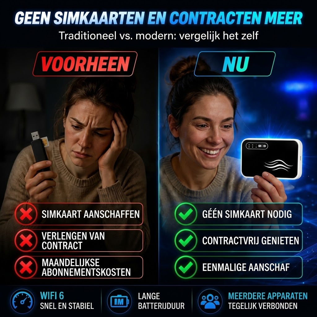 Draagbare wifi hotspot voor wereldwijd internet