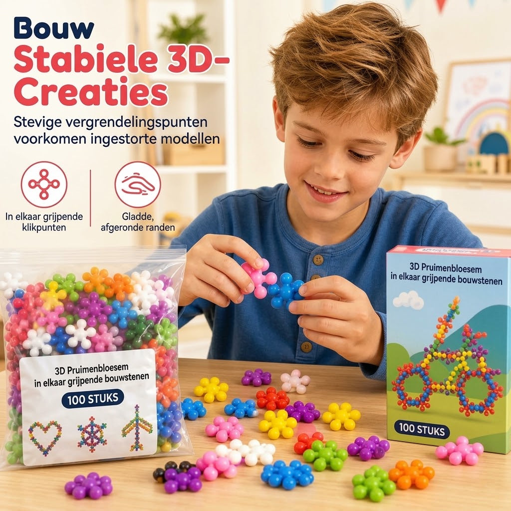 3D sneeuwvlok bouwblokken voor kinderen