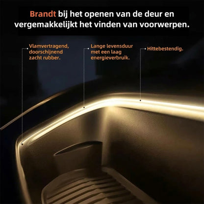 Dynamische LED kofferbakverlichtingsstrip met welkomstfunctie